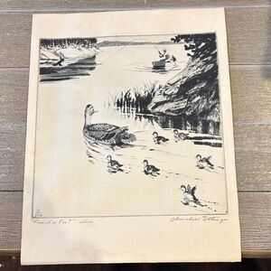 Signed Churchill Ettinger  Etching Titled & Signed 
No Glass or Frame